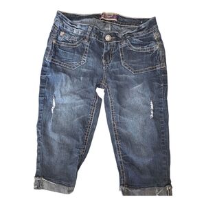 Wallflower Dark Wash Cropped Jeans